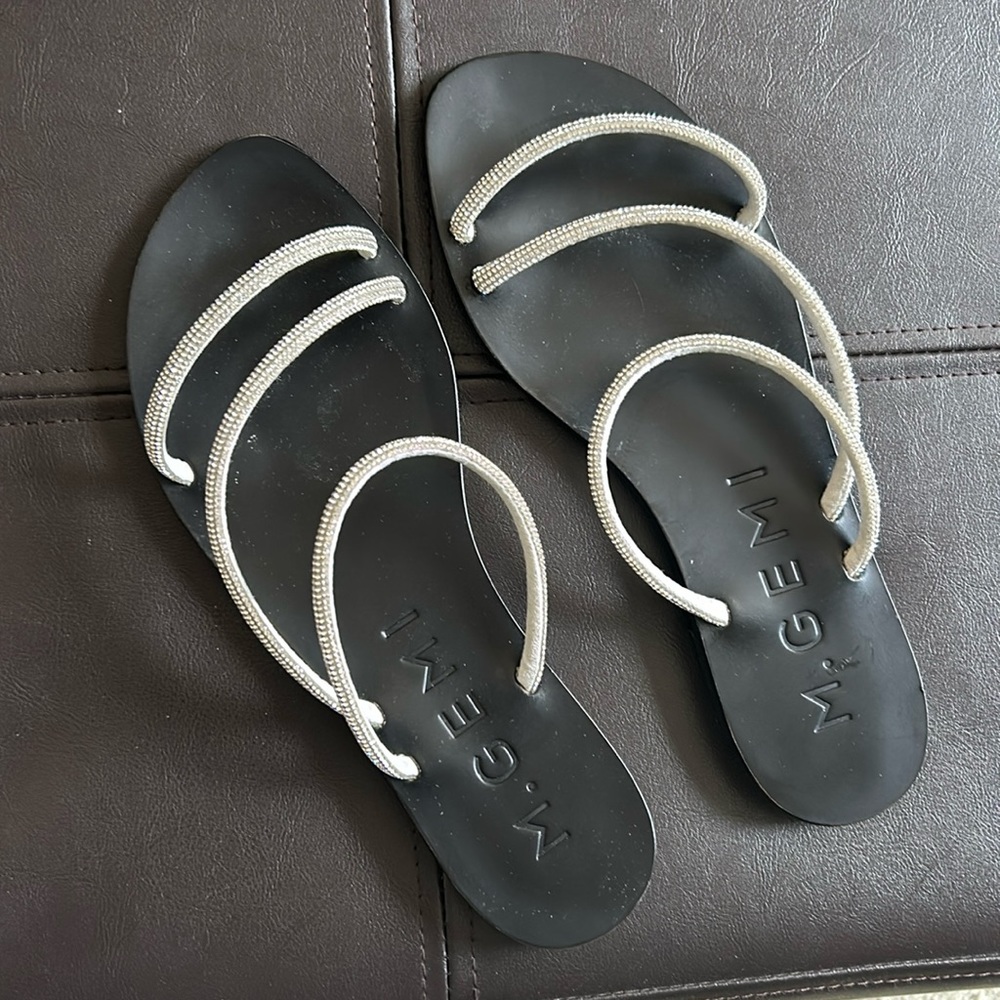 M. Gemi Sz 38.5 Azzurra In Silver Crystal + Dustbag
